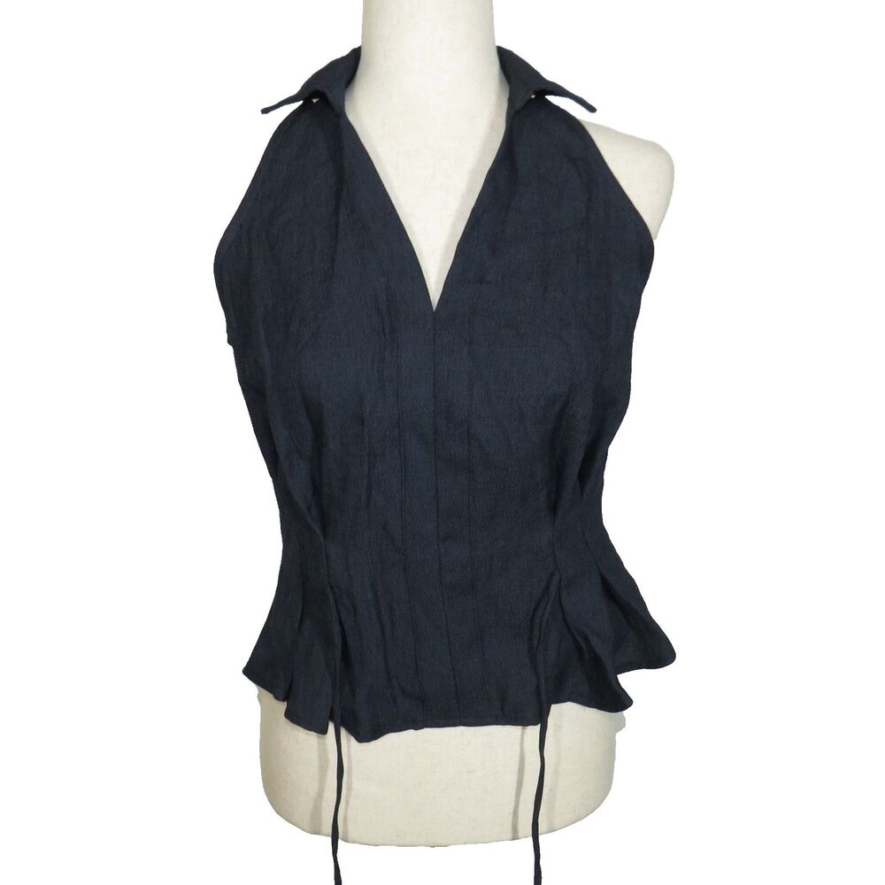 OGL Navy Halter Blouse - Picture 9 of 11